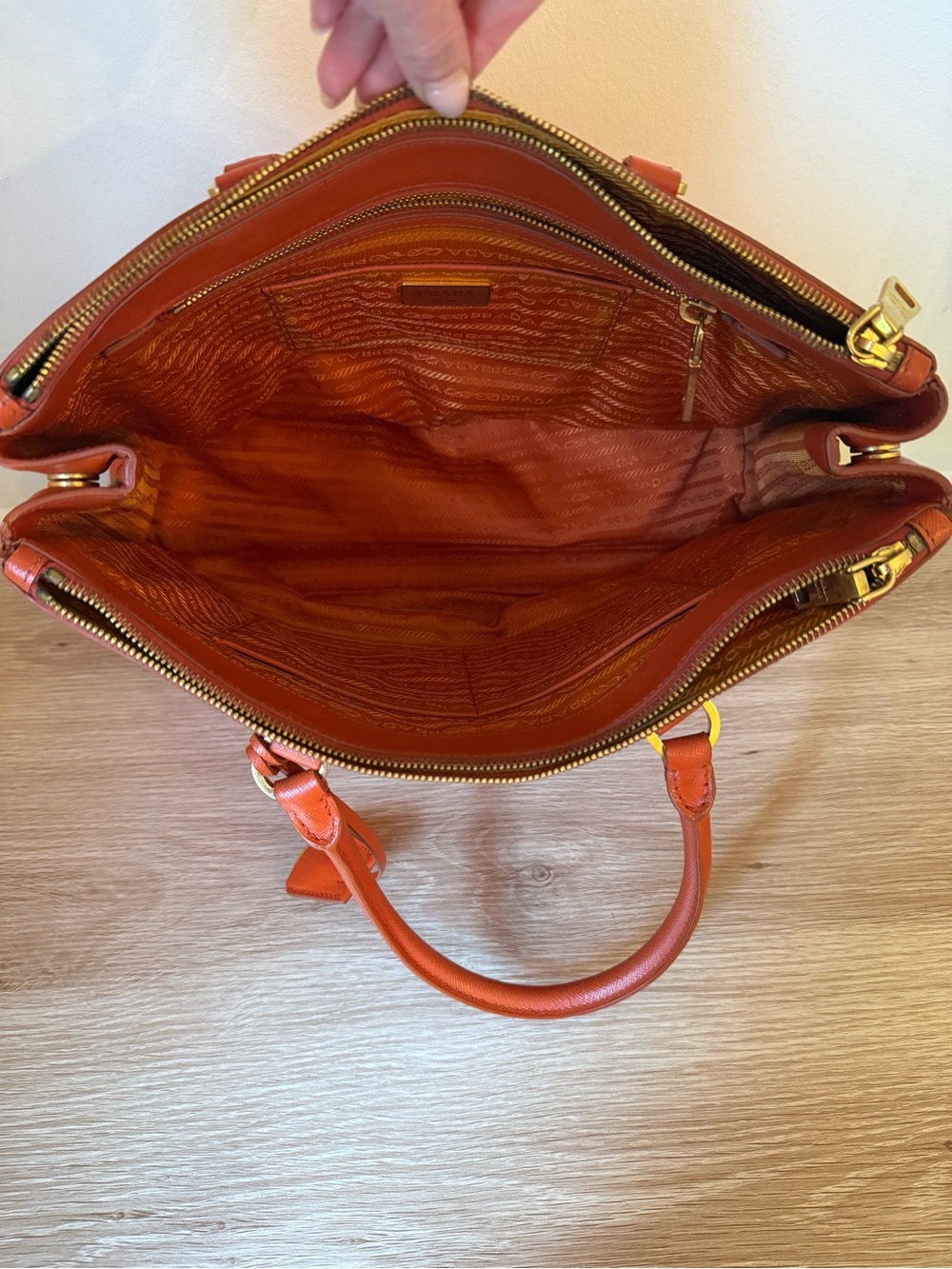Prada Saffiano Leather Lux Galleria Double Zip Tote - Picture 3 of 15